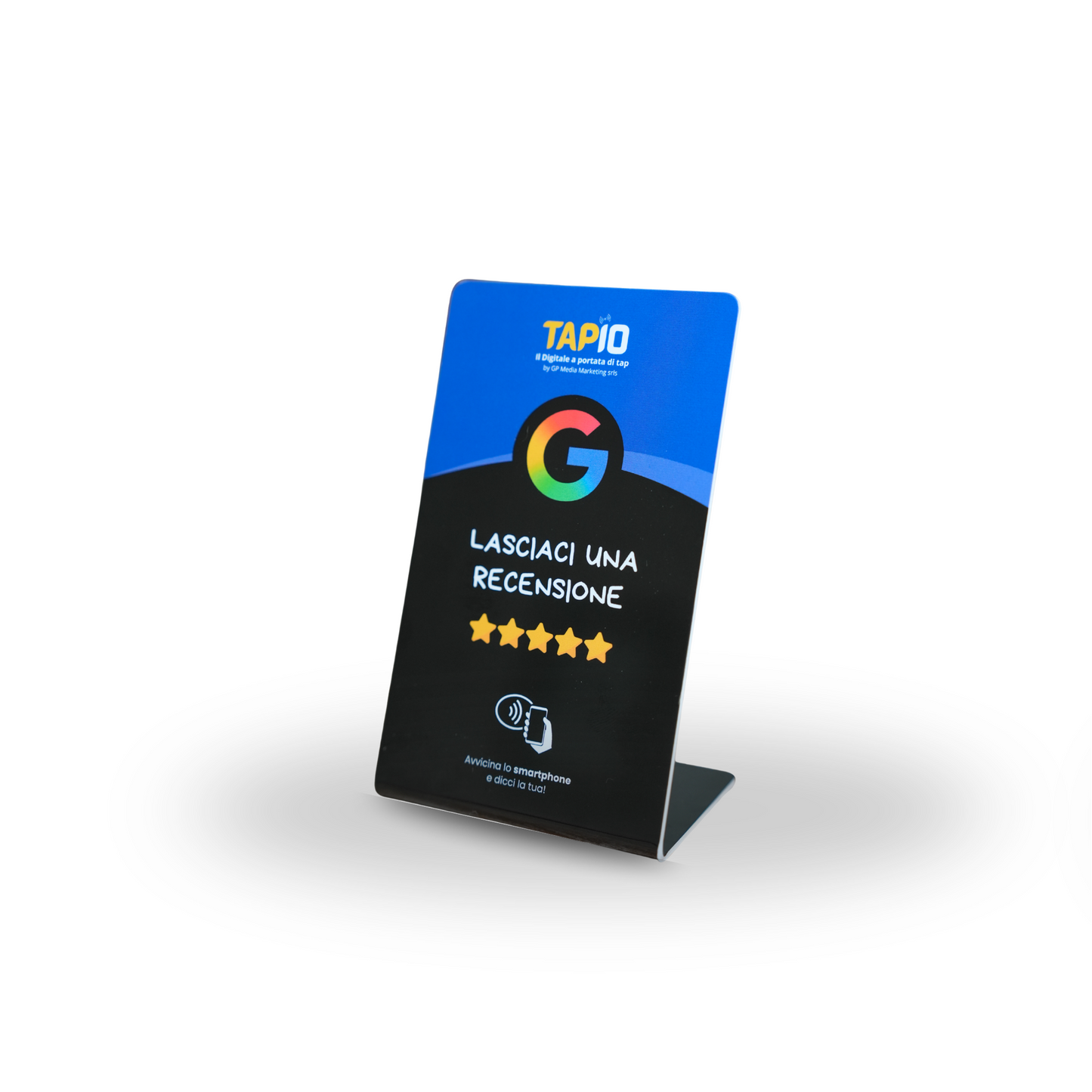 TAPIO Stand per aumentare da subito le Recensioni su Google