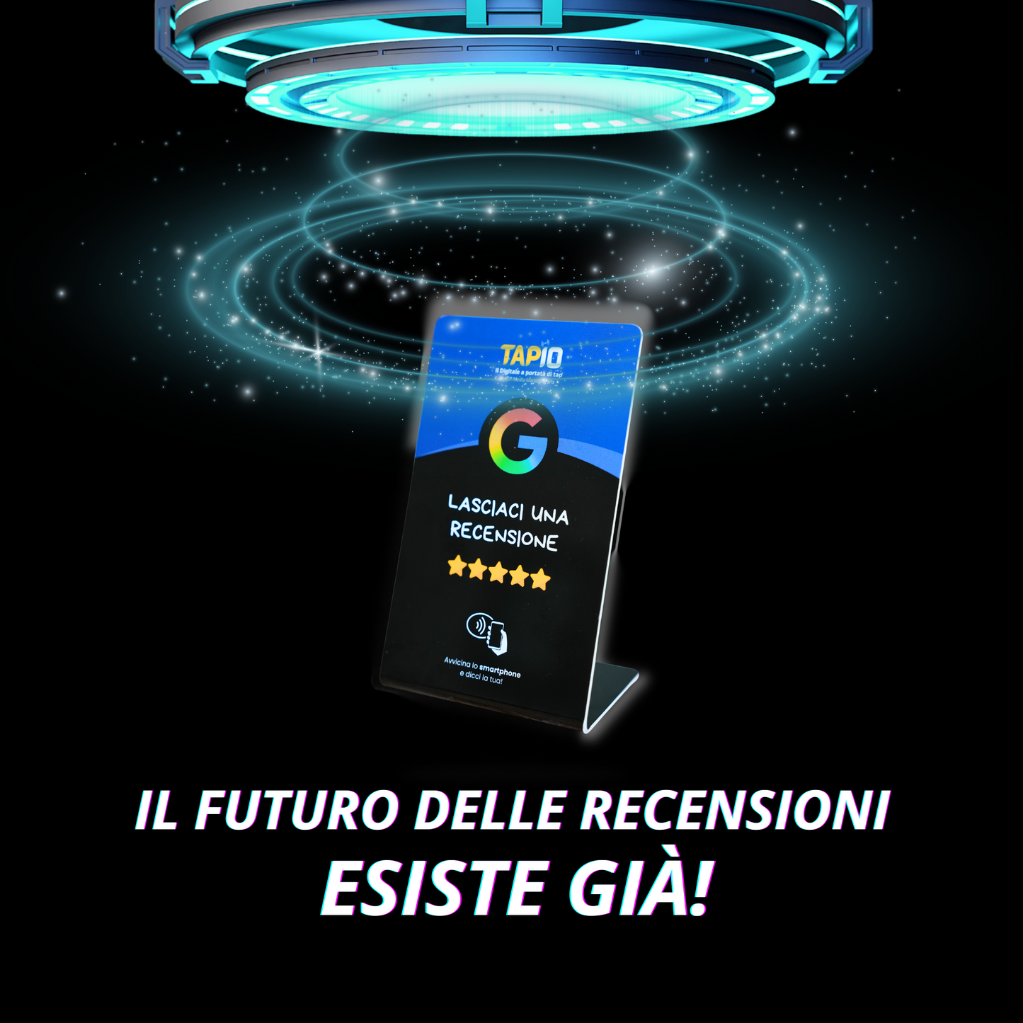 TAPIO Stand per aumentare da subito le Recensioni su Google