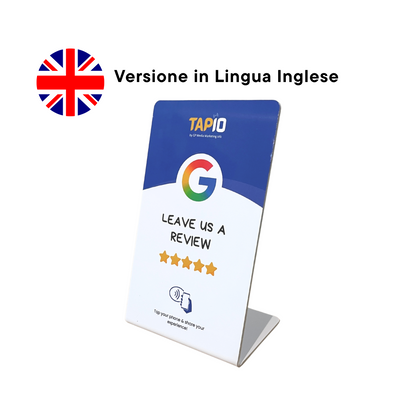 TAPIO Stand per aumentare da subito le Recensioni su Google